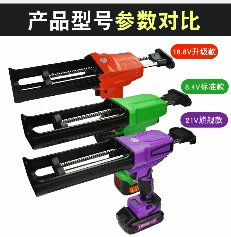 Construction tool set for beauty sealant, specialized for filling and pointing ceramic tiles and floor tiles, professional full set of electric double tube glue gun charging