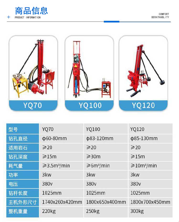 Slope support anchoring drilling rig Crawler type hydraulic high lift foundation pit slope protection rock down-the-hole anchor drilling rig