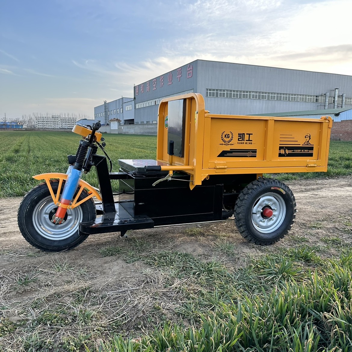 Customized electric three wheel truck construction site mortar dump truck brick truck agricultural tipper truck