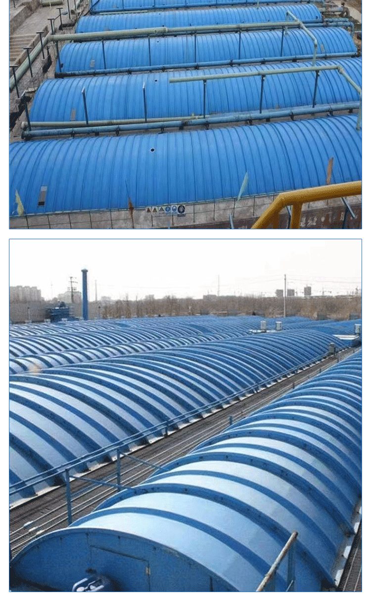 Glass fiber reinforced plastic arch cover plate large-span Cesspit gas collecting hood 3MM anti-skid arc hood Jiahang