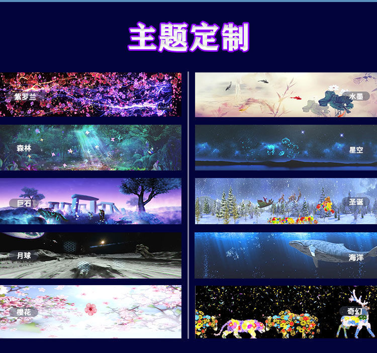 3D ground interactive holographic projection exhibition hall naked eye 5D induction outdoor children's playground ktv restaurant wedding immersion