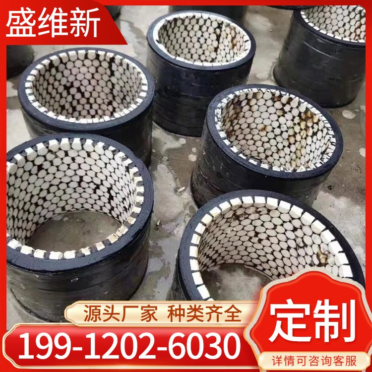 大口径内衬耐磨陶瓷胶管 电厂喷砂喷煤用橡胶管 高耐磨耐高温胶管