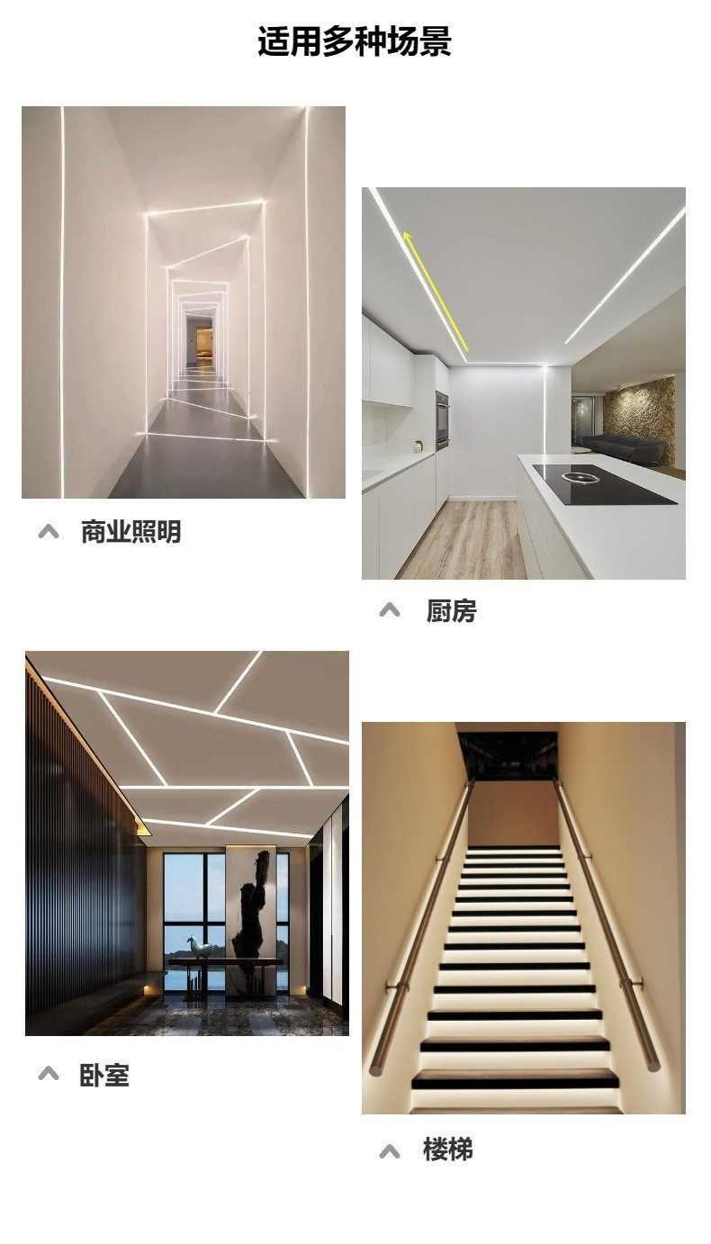 New jewelry cabinet light strip aluminum shell circular light groove circular light tube door shaped light strip shell