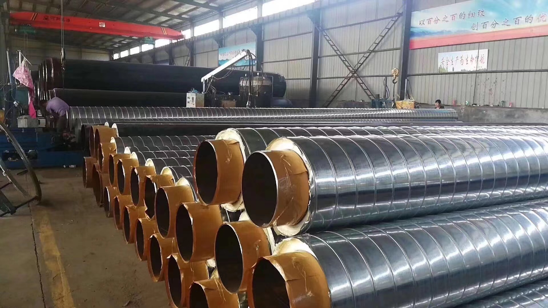 Fangda Prefabricated Directly Buried Polyurethane Foam Thermal Insulation Steel Pipe Spraying and Winding Thermal Insulation Pipeline Durable and Durable