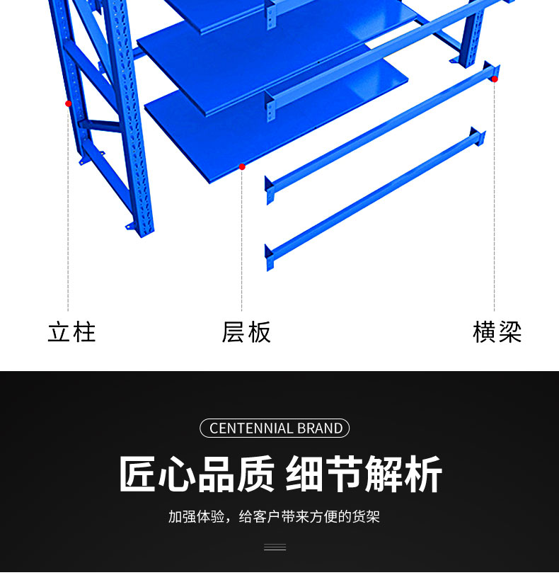 Warehouse storage rack disassembly and assembly storage rack storage rack storage rack with a capacity of 200kg per layer