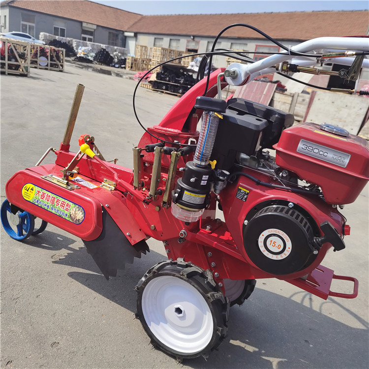 Electric starting handheld micro tiller Chengyu 186 scallion cultivator Strawberry planting and trenching machine