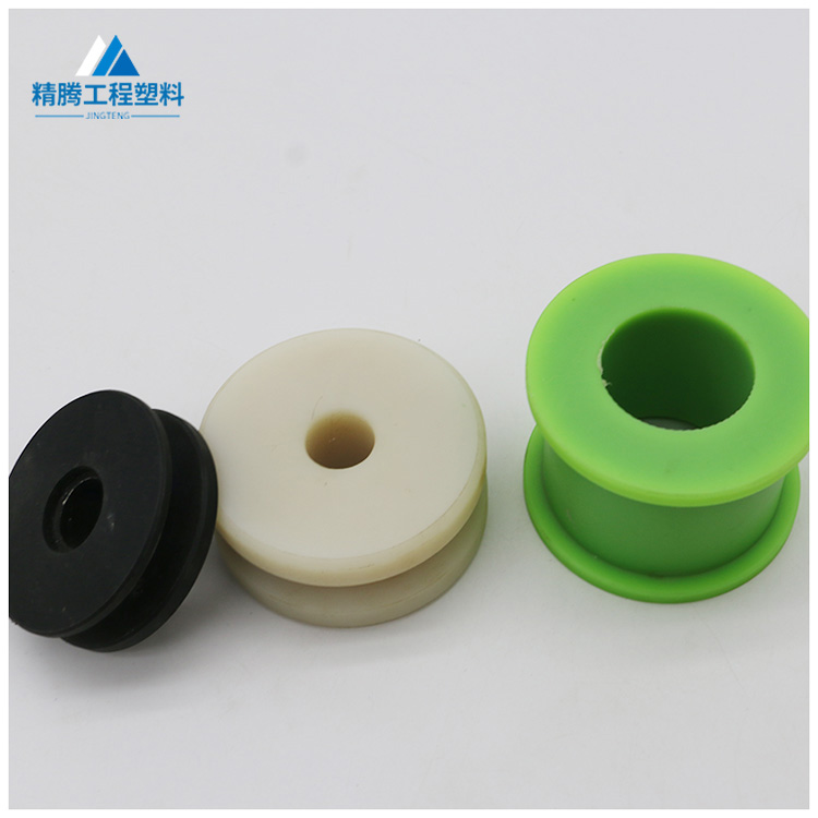 Blue nylon wheel, steel wire rope wheel, bearing pulley, nylon V-shaped machine tool, wear-resistant and irregular nylon products