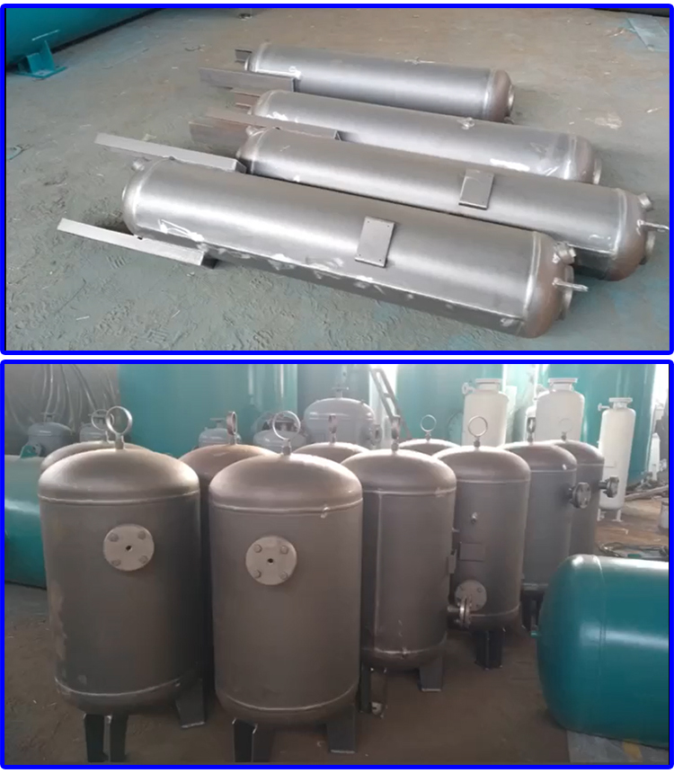 Horizontal gas storage tank Small buffer tank Steam compressed air Vertical lying down carbon steel stainless steel