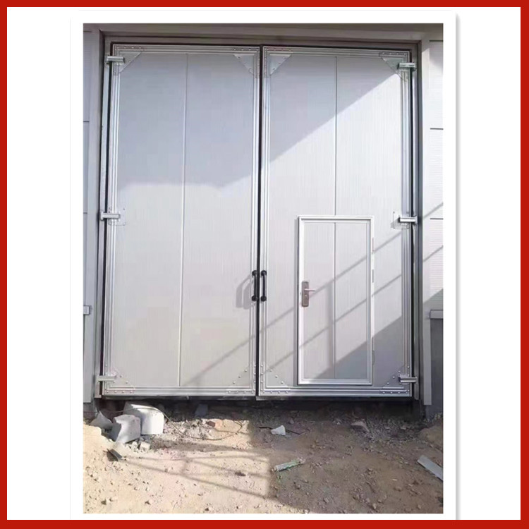 Various polyurethane factory sliding doors, industrial insulation doors, stainless steel profiles, various models of color steel plates can be customized