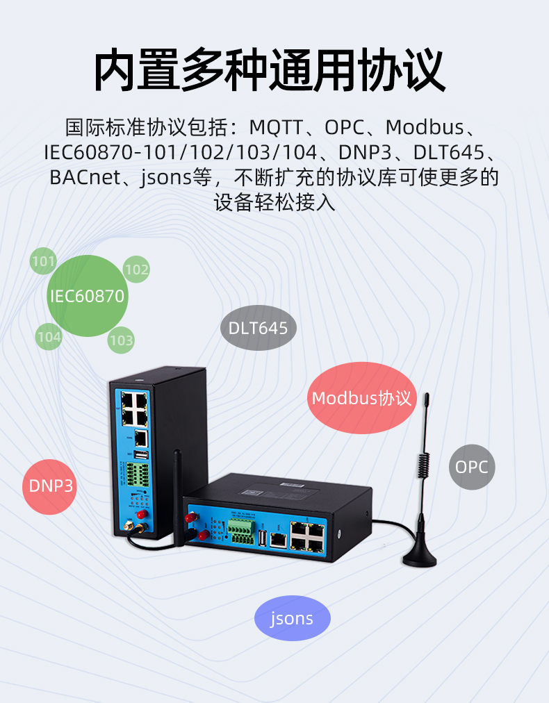 4G industrial grade wireless gateway Modbus RTU pole data acquisition terminal edge gateway