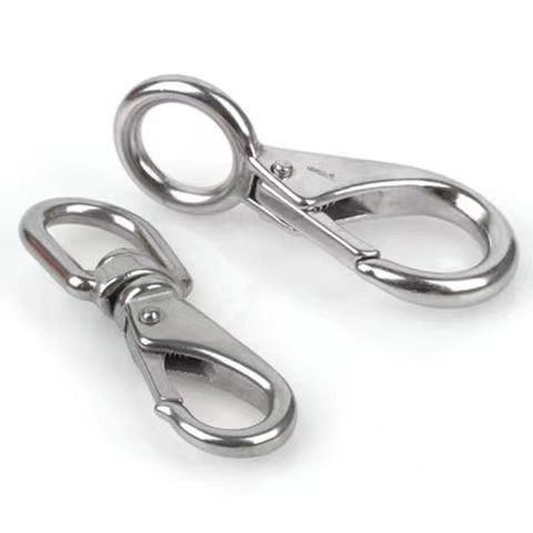 304 stainless steel universal hook spring buckle rotating key mountaineering buckle pet dog chain