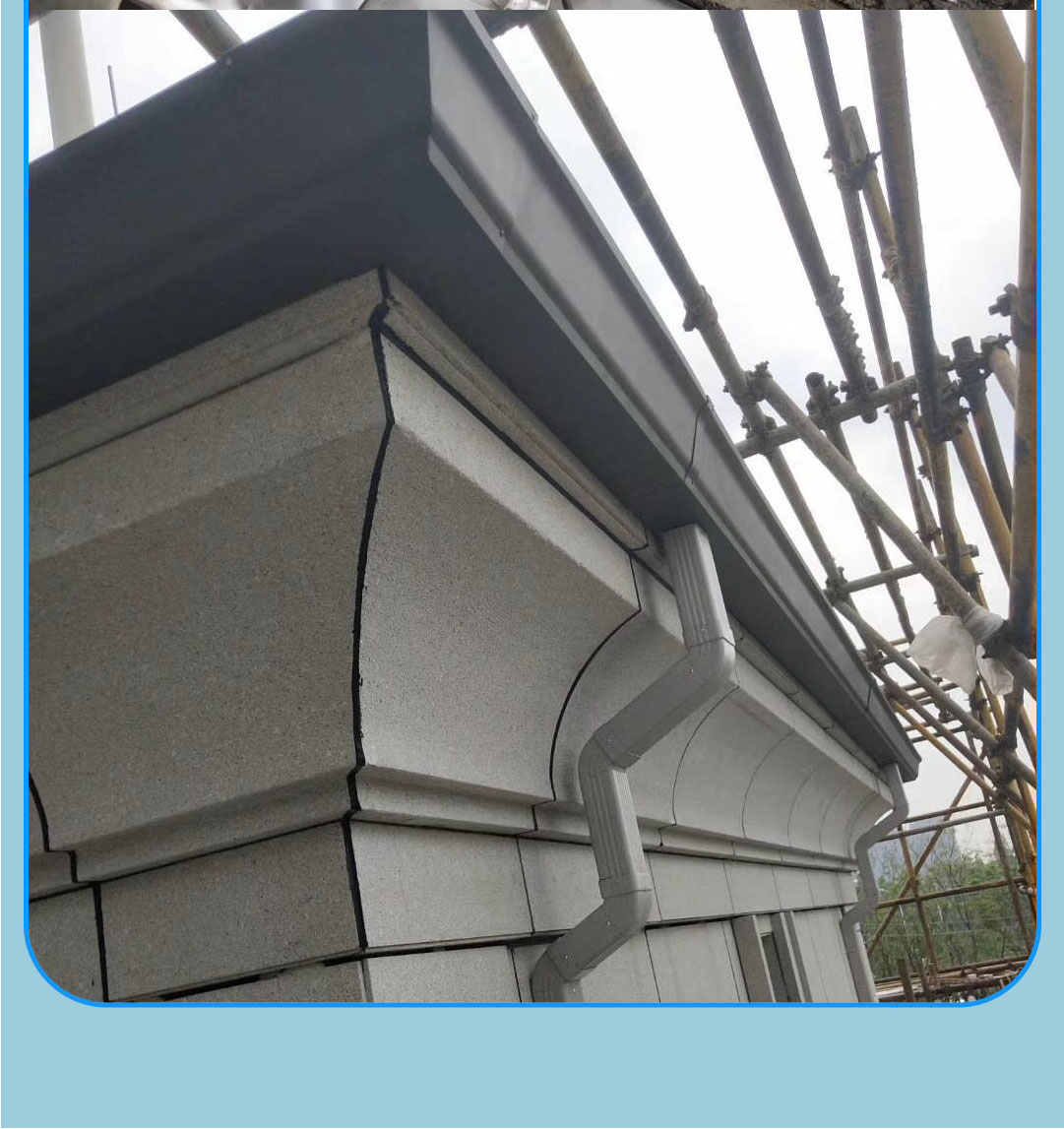 Jinxiang aluminum alloy eaves gutter customized eaves gutter drainage system for villa exterior walls