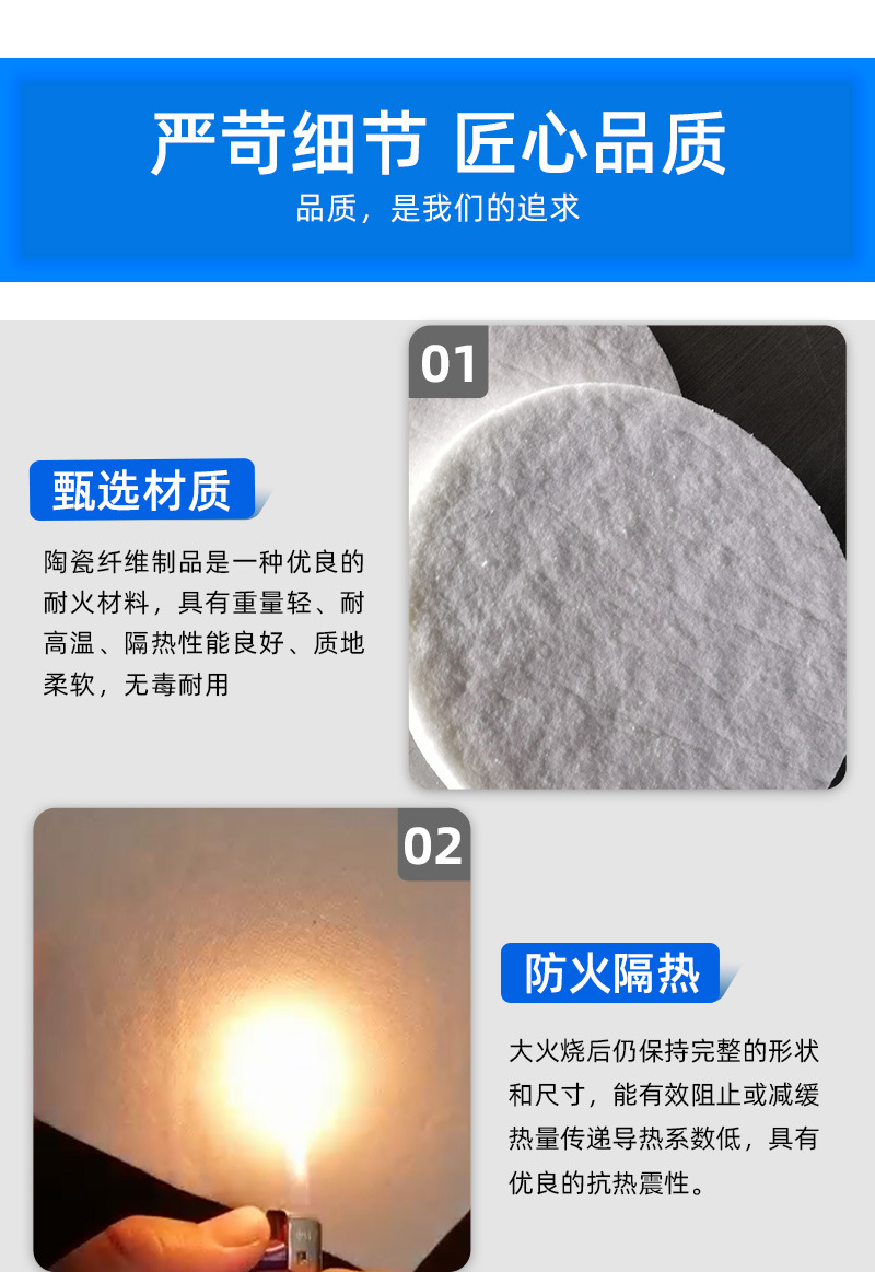 Ceramic fiber paper gasket, flame-retardant fire insulation gasket, high-temperature gasket, Aluminium silicate sealing gasket