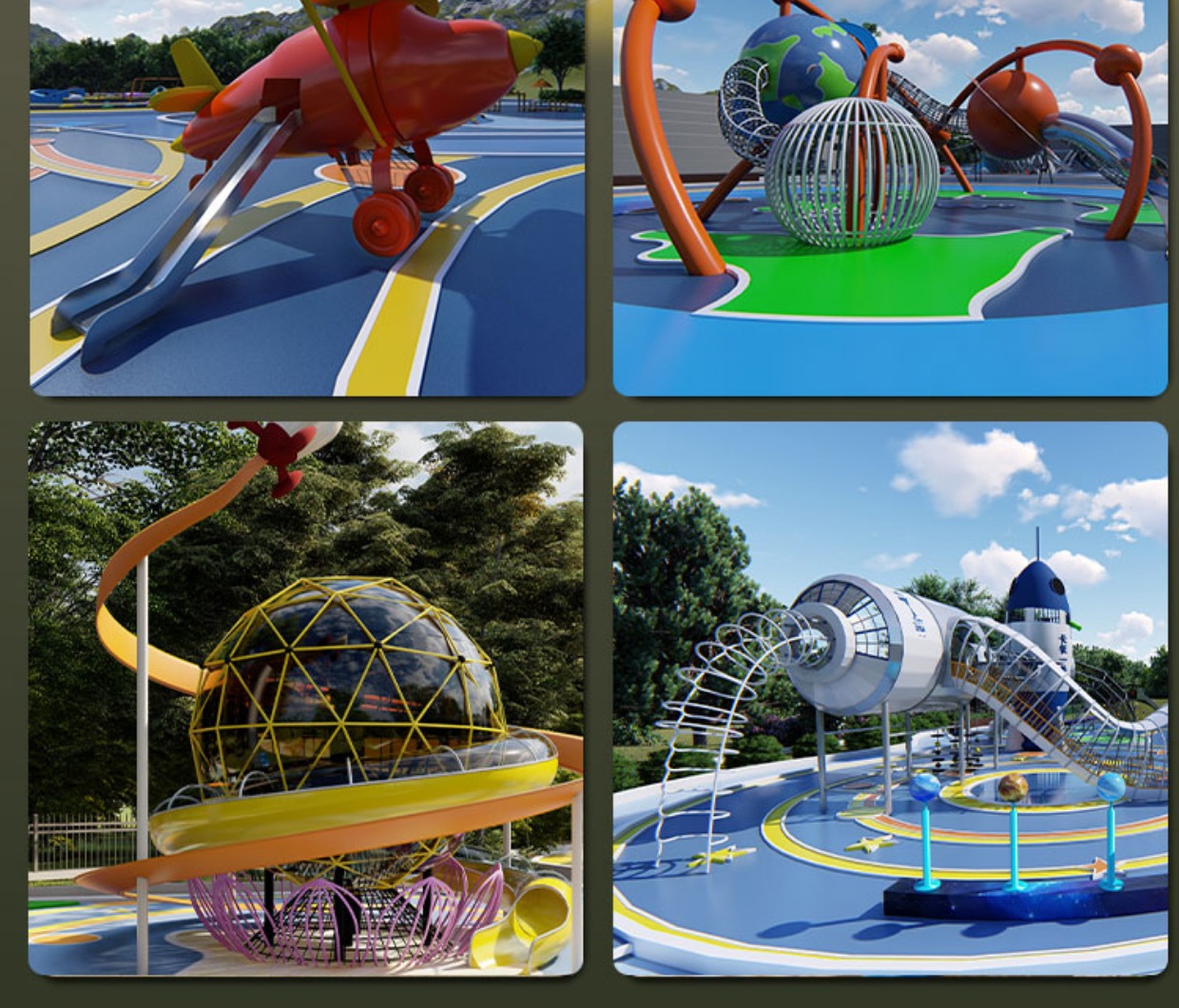 Customized outdoor stainless steel slides for large outdoor children's slides in scenic parks, non-standard and unpowered amusement equipment