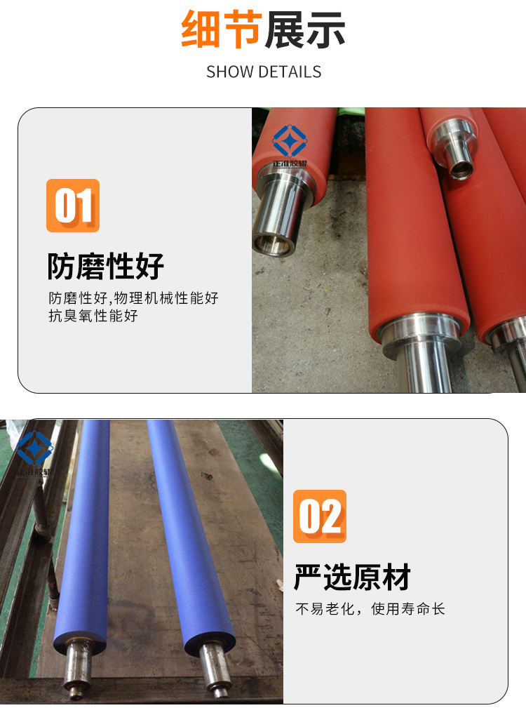 Customized processing of silicone drum dust removal roller, industrial pressure roller, conveying bag, rubber roller, extrusion roller