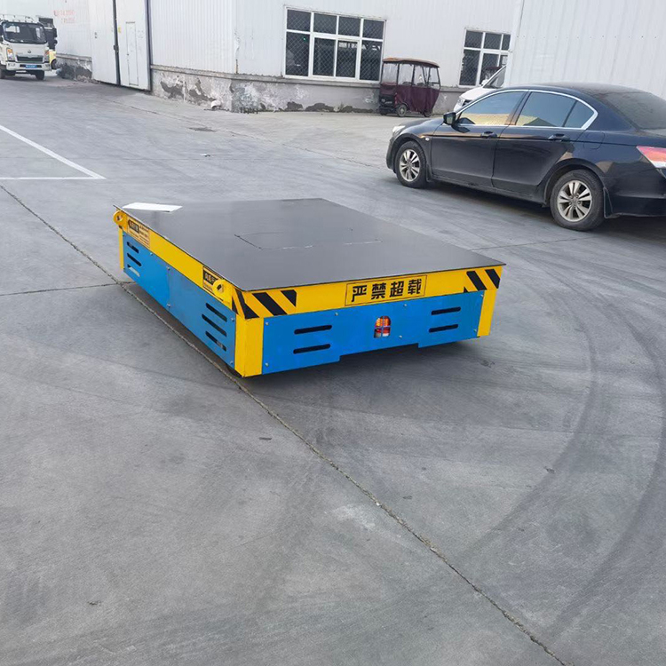 Electric flat car workshop track crossing car battery electric flat car intelligent Cart trackless