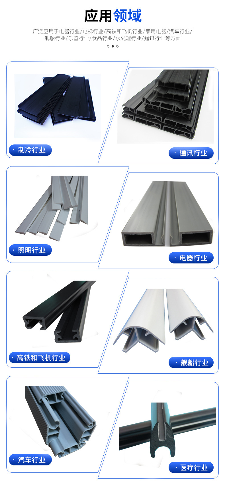 Customized PVC extruded profiles, plastic pipes, hardware accessories, plastic profiles production Ruizhan