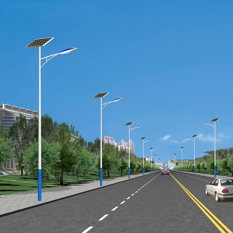 3-12 meter urban road construction LED road lights for new rural reconstruction A-arm integrated solar street lights