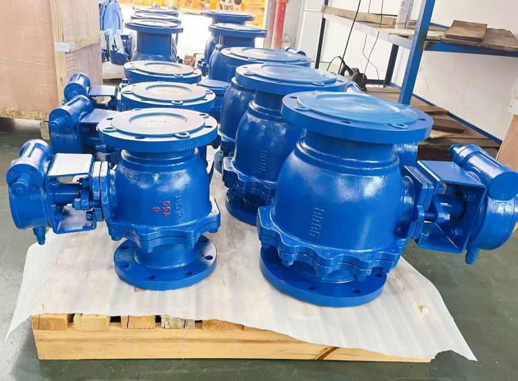 Q341F46/PFA/PO-150LB- 6" 衬氟带蜗轮四氟球阀
