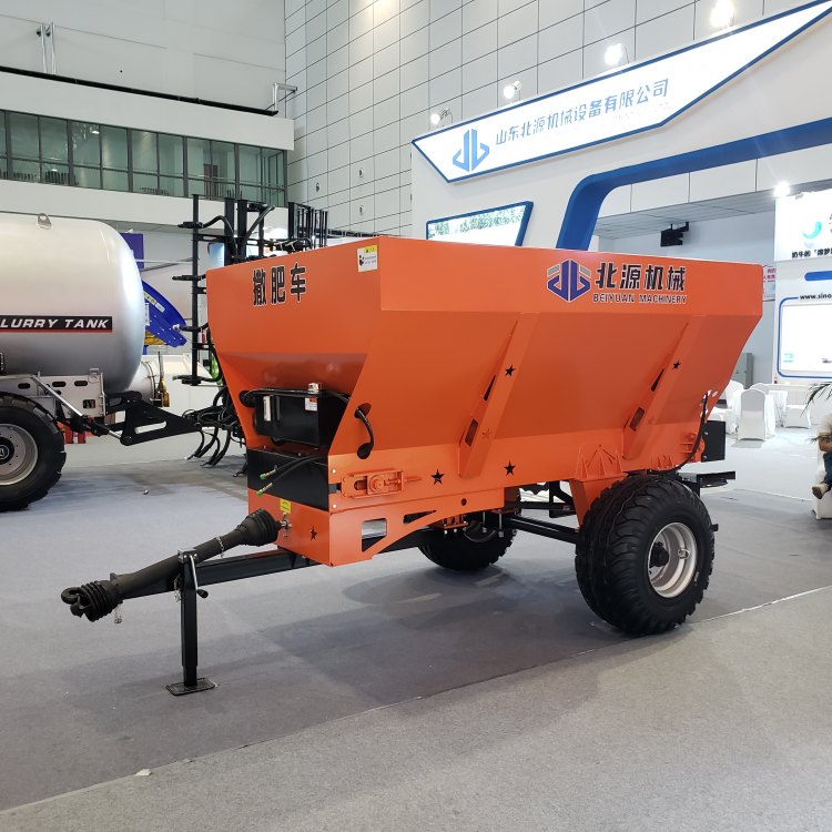 北源固体双圆盘式撒肥车 黏湿粪块粪抛粪车 有机肥还田车
