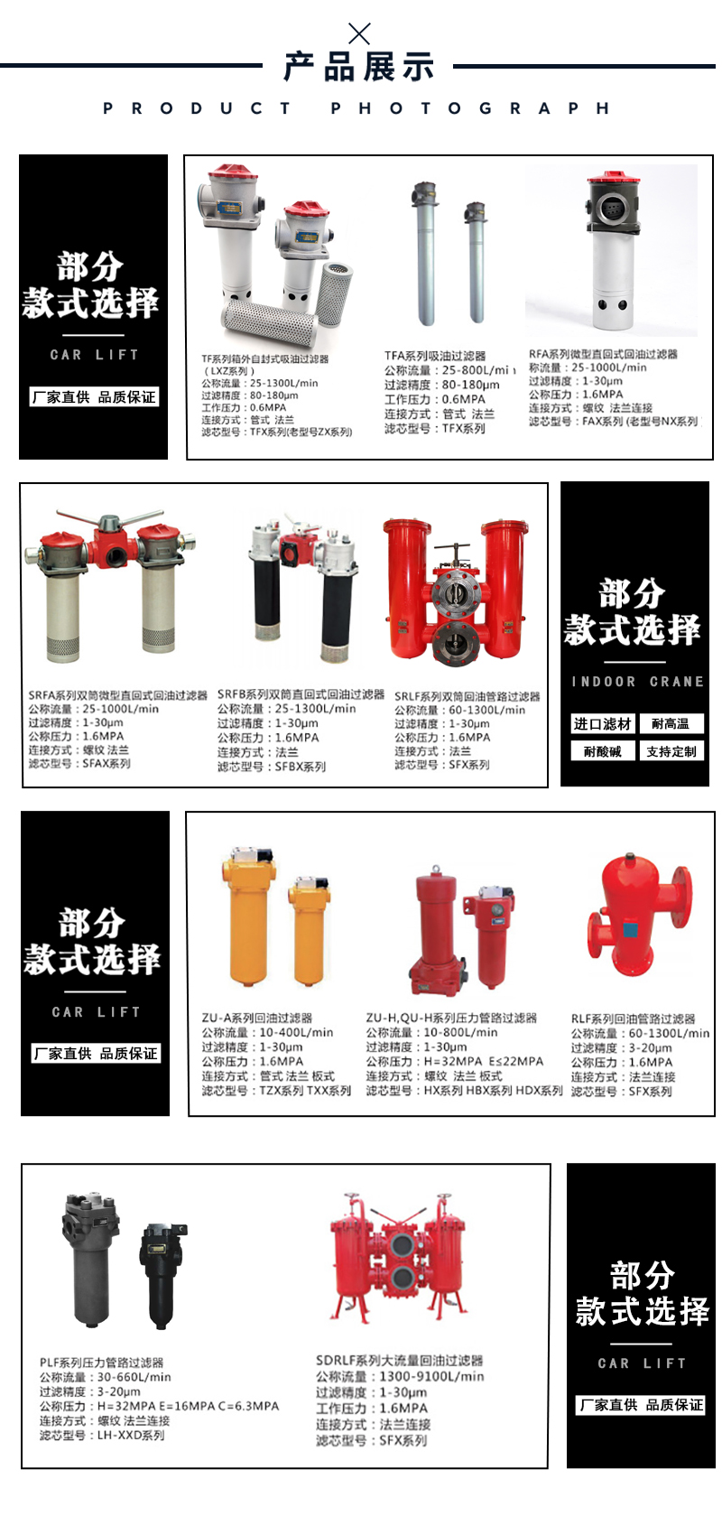 Mesh type filter element SPL oil filter matched with dual cylinder filter constant source filter manufacturer