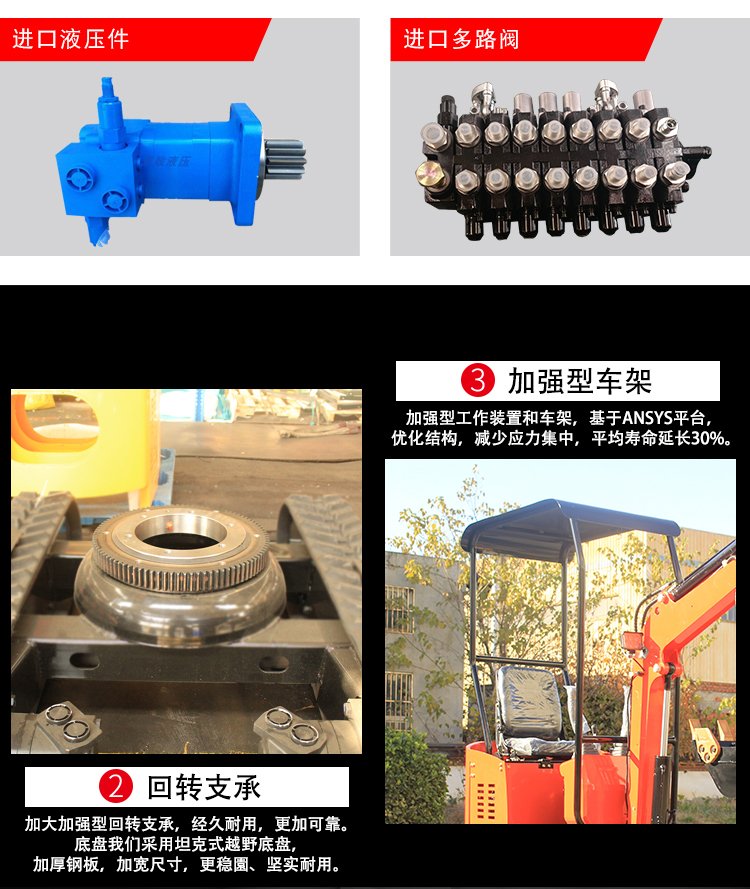 Supply Engineering Mini Hook Multifunctional Mini Excavator Civil Small and Micro Excavator Farmland and Orchard Excavation Equipment