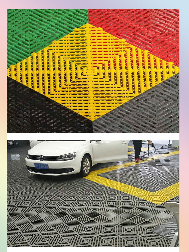 Car wash room floor grille thickened, anti slip, car beauty 4S store, non digging plastic splicing, floor drainage grid board