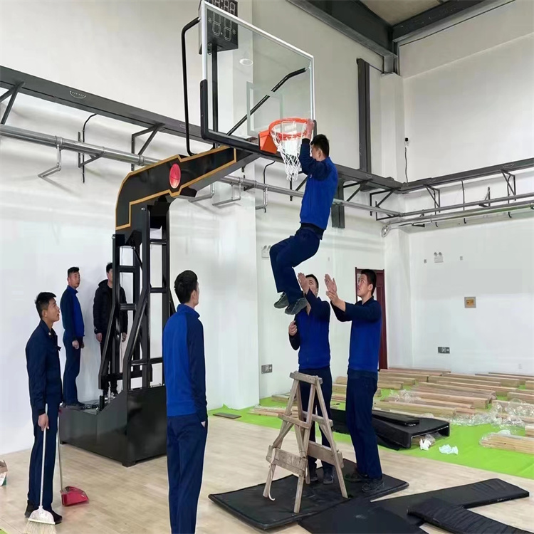 Mobile fixed basketball rack, giant bird sports installation, outdoor competition standard ball rack