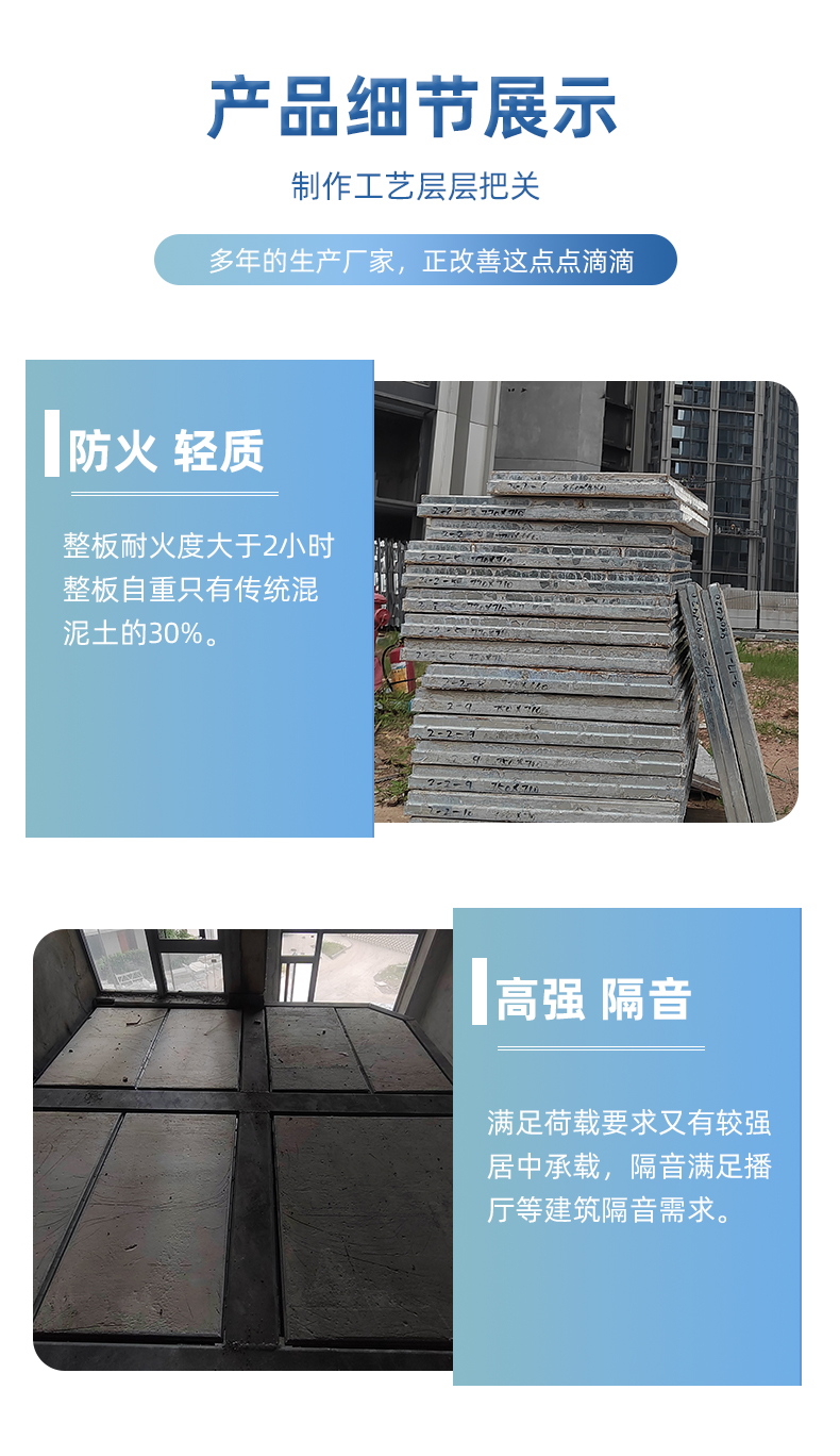 Sufficient supply of steel skeleton lightweight floor panels for office buildings, with good sound insulation effect from Zhongxi Building Materials