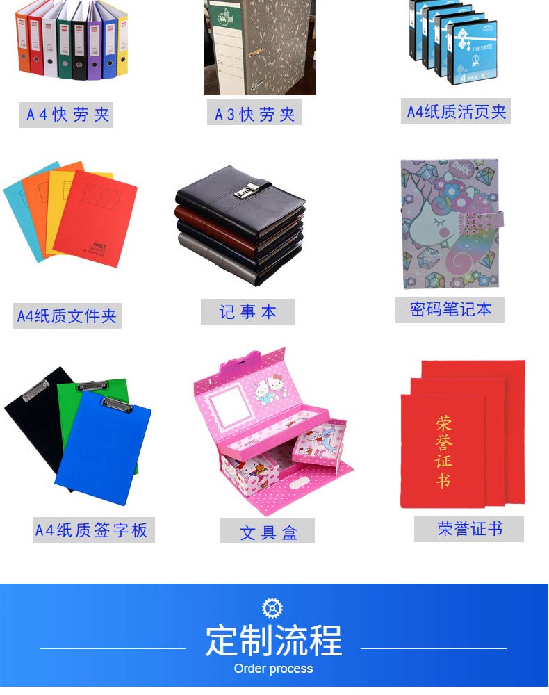 2.0mmA4 double gray paper paper folder, quick work folder, folder, gray board paper, writing board, notebook, gray board