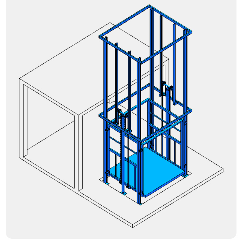 Weilin Qinli Factory Warehouse Guide Rail Hydraulic Lifting Platform Fixed Lifting Platform