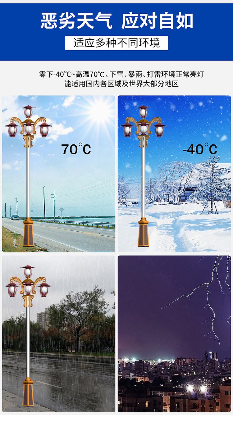 8-fork 9-fire Zhonghua Lamp Outdoor Lighting 12 meter Magnolia Lamp LED Light Source with Unique Shape