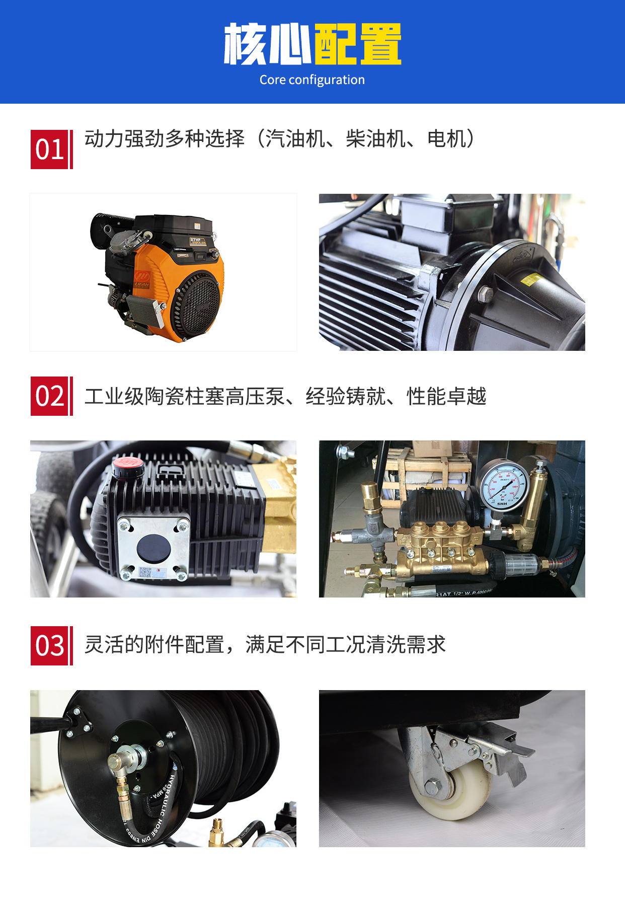 KY55.150D Pipeline Dredging High Pressure Cleaning Machine Sewage Pipeline Blocking and Drainage Obstruction Dredging Sharp Tools