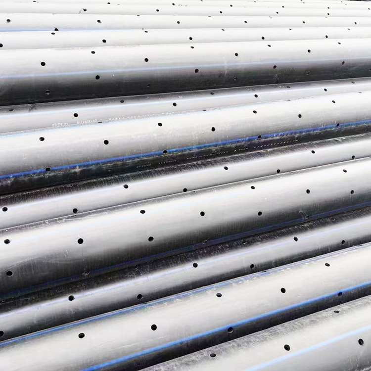 PE perforated pipe, PVC perforated pipe, 160 hard waste landfill customized irrigation pipe