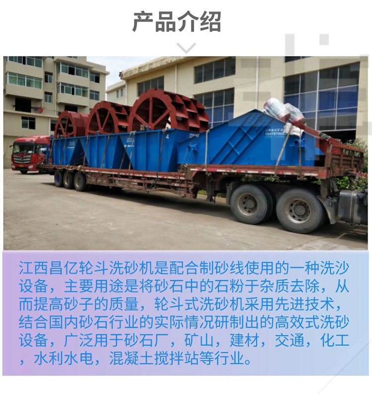 Sand and gravel yard wheel bucket sand washing machine Mining cleaning equipment Wind and fire wheel sand washing machine