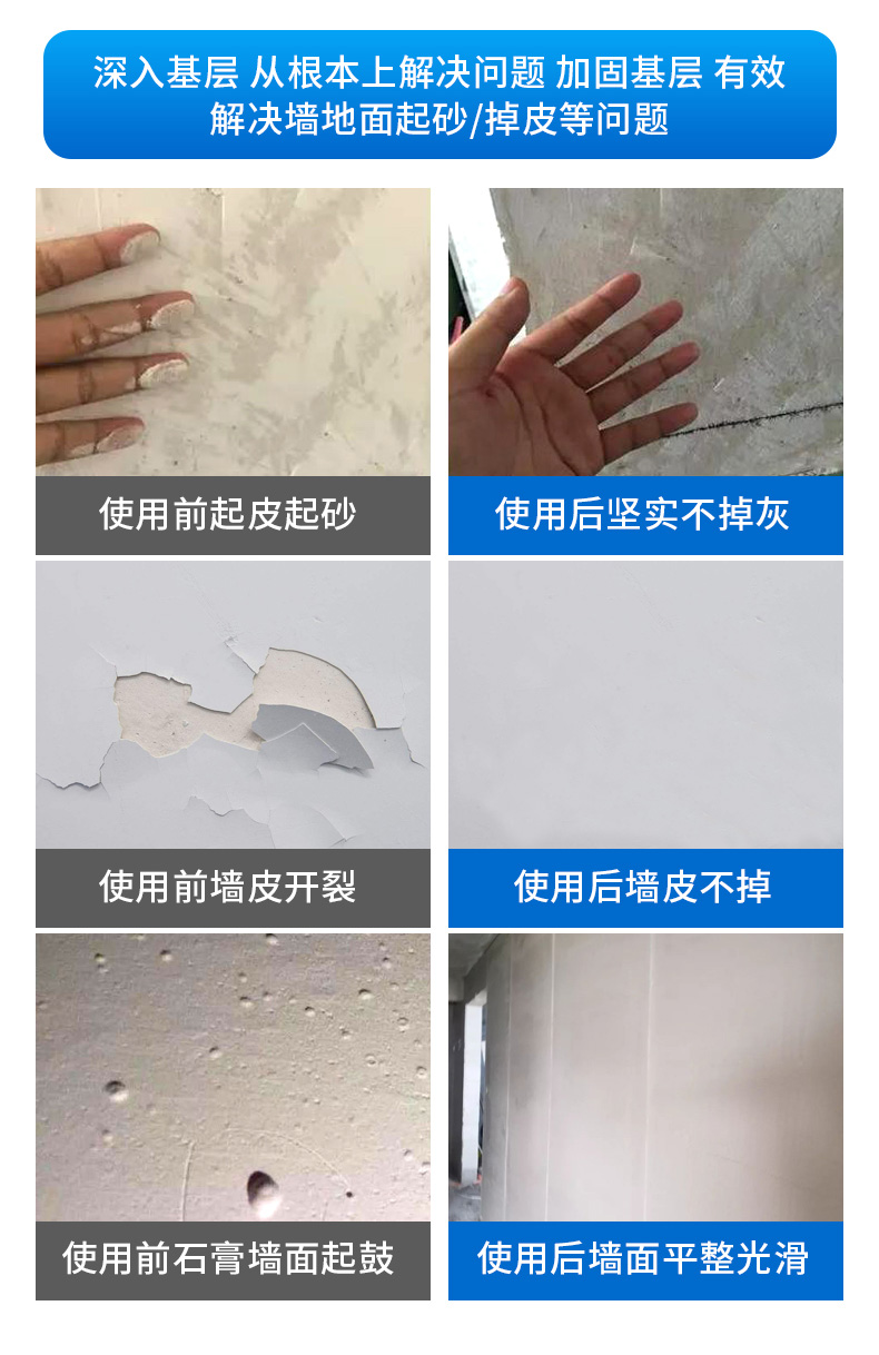 Ceramic tile surface interface agent, wall fixing, internal and external wall roughening, lotion, wall glue, cement concrete, mortar throwing floor