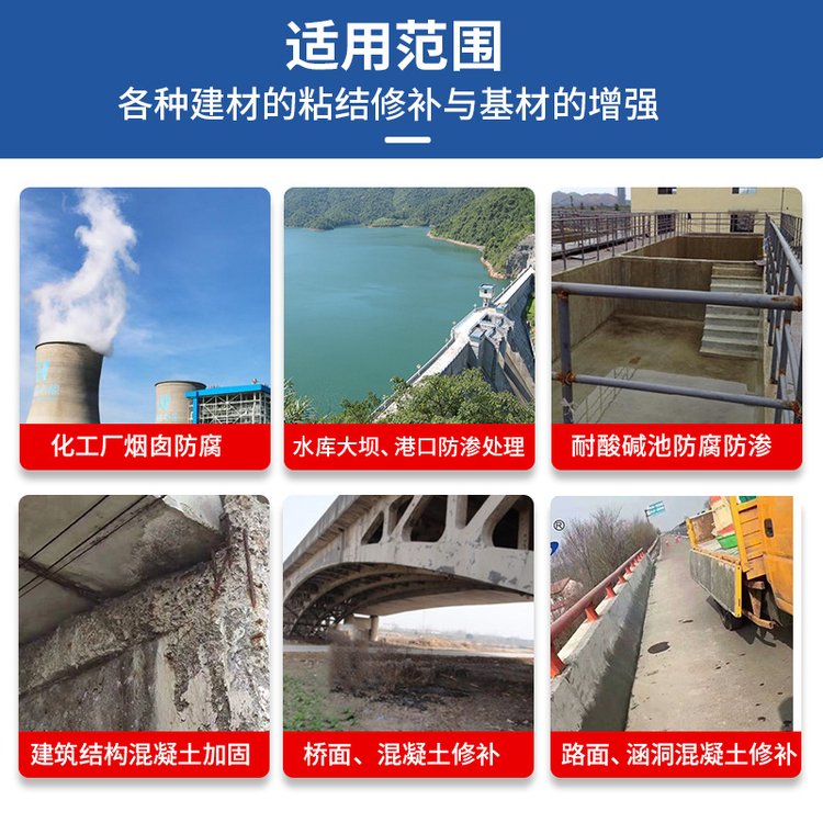 ECM epoxy resin mortar bridge tunnel pitted surface reinforcement repair, anti permeability, anti freezing, acid and alkali resistance