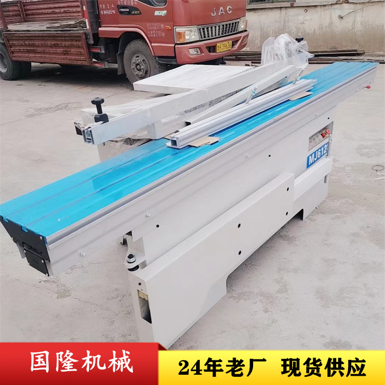 Guolong woodworking machinery CNC 90 degree PVC board cutting precision saw, woodworking push table saw, high precision density