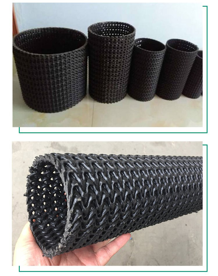 Wrapped hard permeable pipes for underground permeable engineering of semi permeable hard circular pipe landfill sites