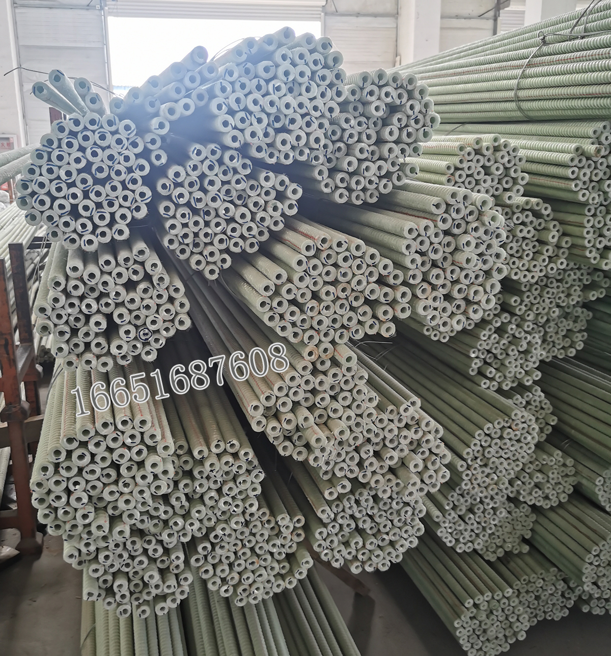 Fiberglass hollow anchor rod, fiberglass hollow anchor rod, outer diameter 25mm, inner diameter 12mm, supporting tray nut