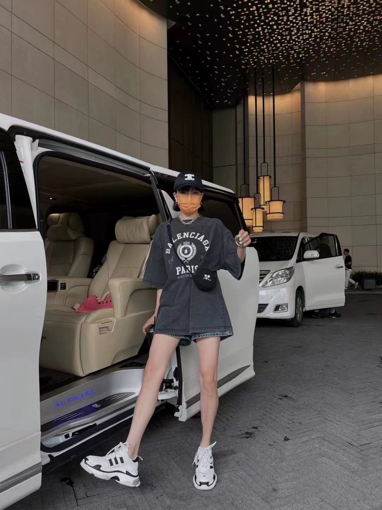 诗歌兰女鞋2022新款时尚百搭拼色网面真皮透气厚底韩版休闲老爹鞋