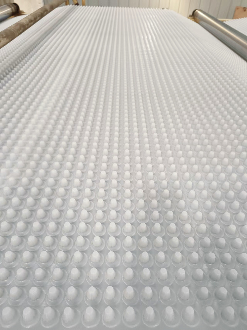 White HDPE drainage board, national standard high-density polyethylene drainage board, compression resistance 300kpa, concave convex type water filter board