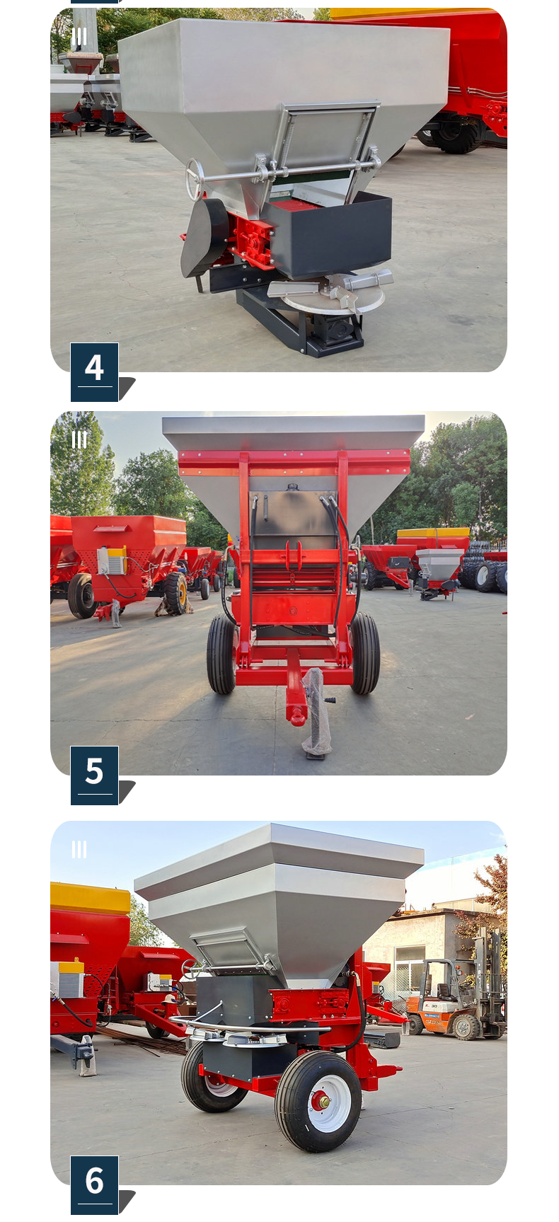 Backpack type double disc manure lifting machine Manure for terraced hills manure spreader stainless steel spreader