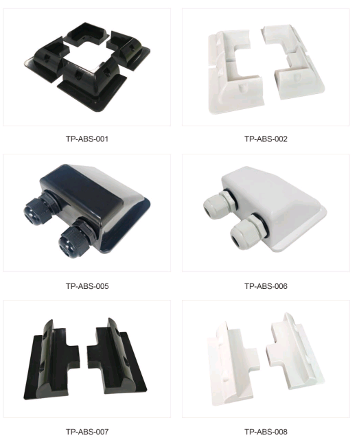 TripSolar Black White RV Yacht Roof Strip Installation Bracket TP-AMB-01