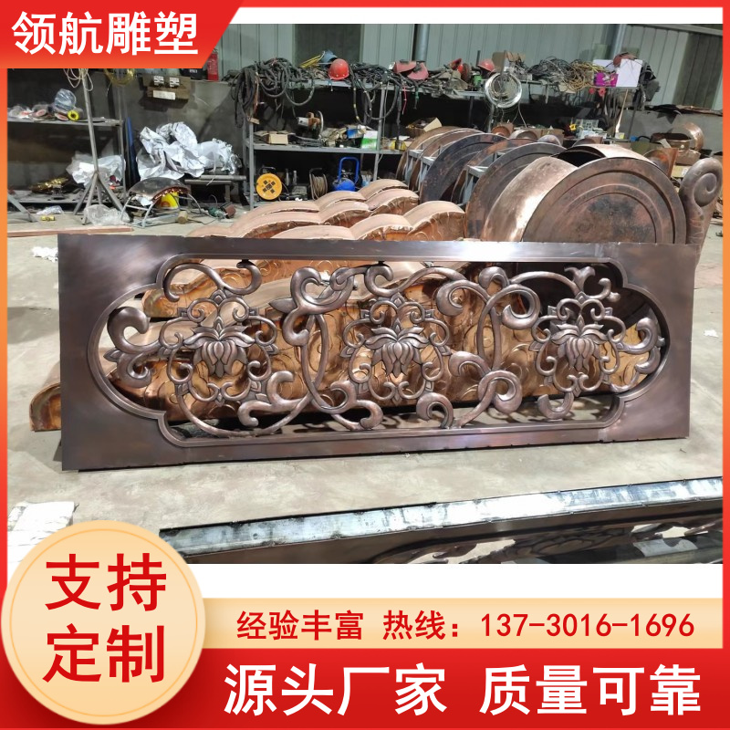 Manufacturer of large pure copper tower brake with cast copper tower tip sculpture, all copper tower wheel decorations, ancient architecture copper tiles support customization