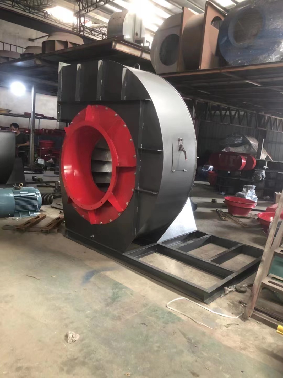 Kerun Environmental Protection Carbon Steel Centrifugal Fan Low noise, anti-corrosion, durable, and high-temperature resistant centrifugal blower supports customization