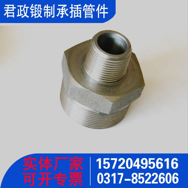 Forged hexagonal double wire stainless steel reducing forged pipe fittings, Junzheng standard production, customization, and inventory