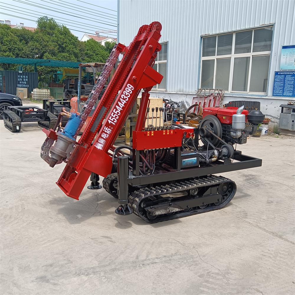 Small crawler down the hole drill Photovoltaic screw pile Pile driver Photovoltaic support drill