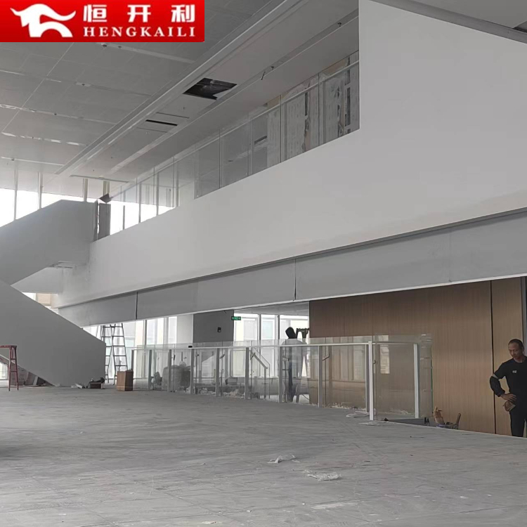 Hengkaili Electric Smoke Barrier Vertical Wall Multi control Lapping Fine Decoration Special Package Installation and Fire Inspection Acceptance