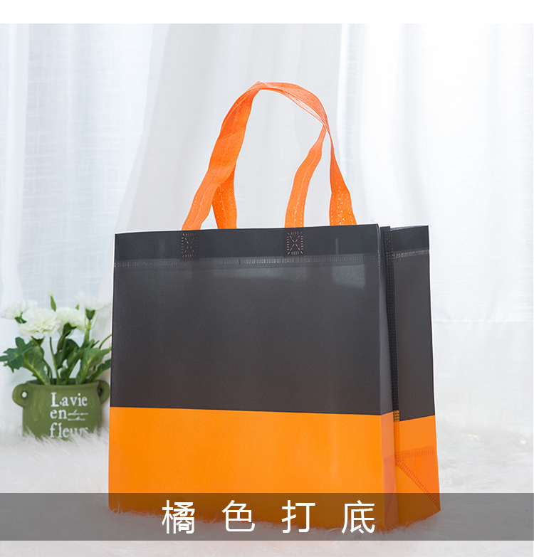 Non woven tote bag printed with logo, covered with film, advertising, tote bag in stock, education, promotion, shopping bag printing